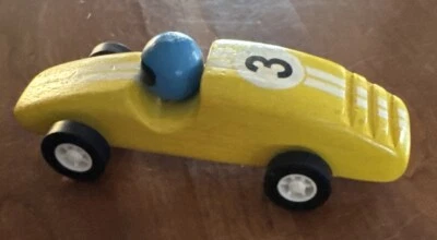 John Crane Pull-Back Racing Car, Yellow #3, Northampton England, 4 1/8” - Image 1 of 4