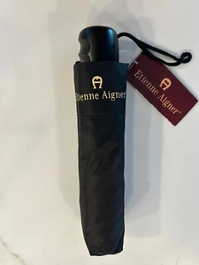 Etienne Aigner Mini Black Manual Umbrella NWT - Picture 1 of 4