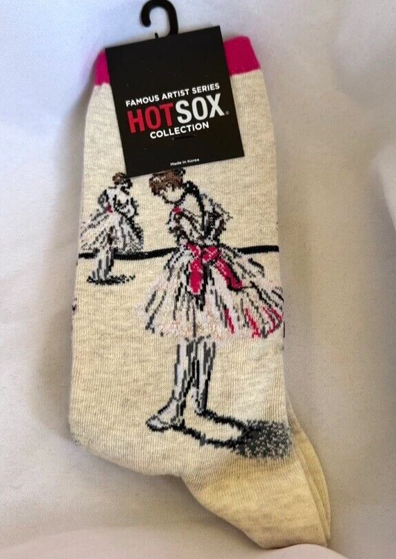 芭蕾舞袜 芭蕾 Degas Little Dancer 热卖 SOX 著名艺术家系列 罕见 全新 — 第 1/4 张图片