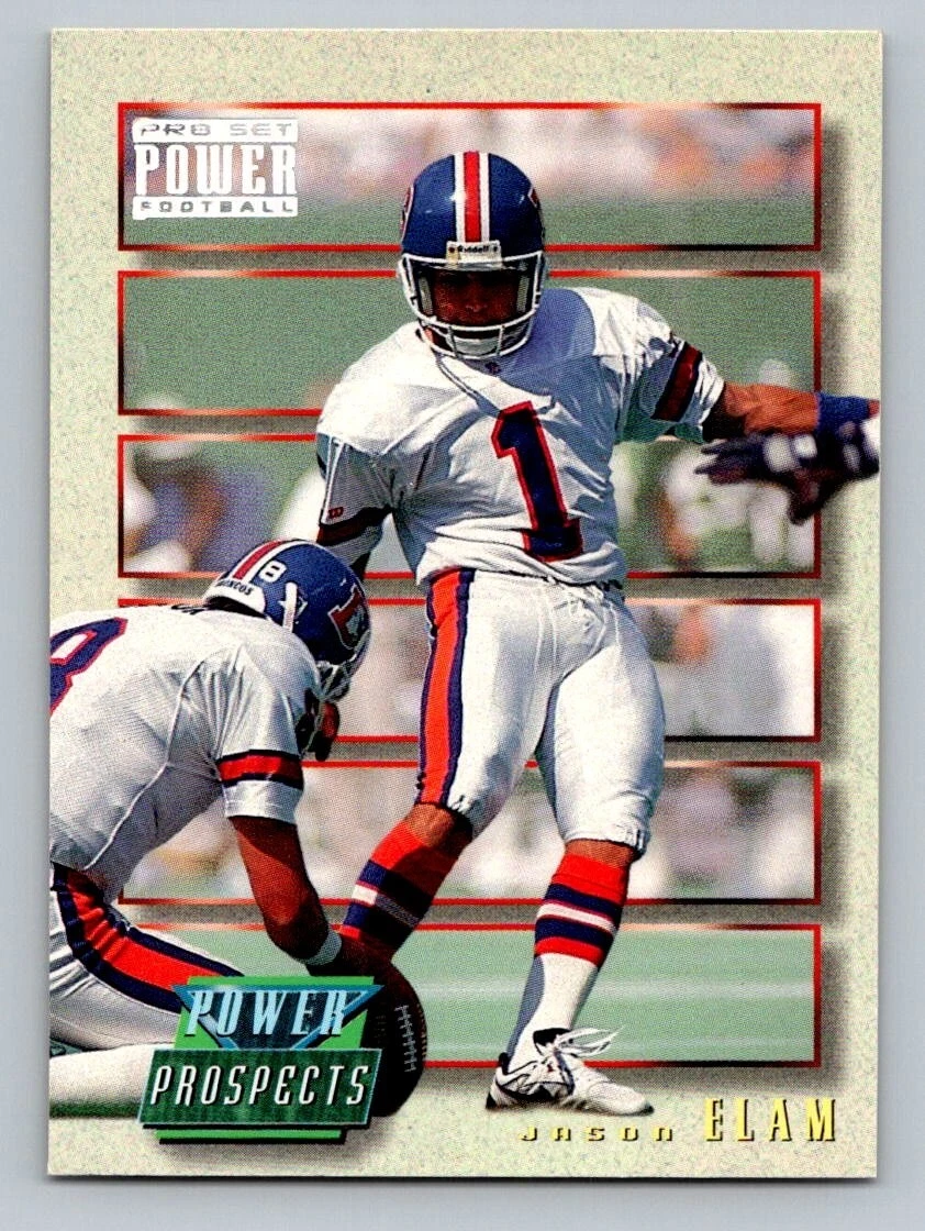 1993 Pro Set Power Update Prospects Jason Elam #60 Rookie RC Denver Broncos