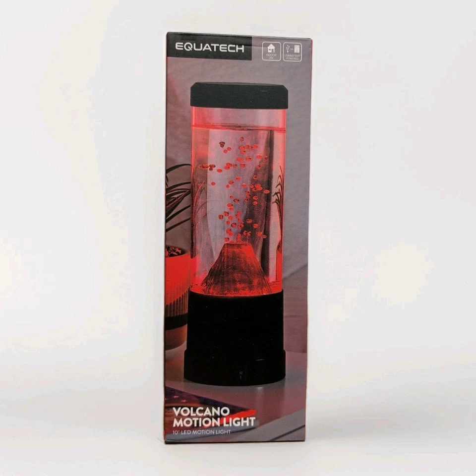 Red Lava Erupting Mini Volcano LED Lamp Mood Night Light Novelty Desktop Light - Image 1 of 1