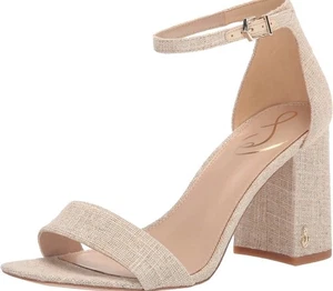 Sam Edelman Daniella Tacones Punta Abierta Mujer’s Beige Talla UK 7 (Ref316) - Imagen 1 de 5