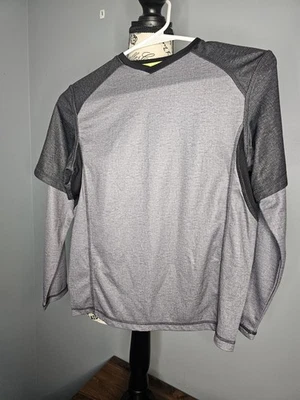 Zero Xposur boys Short/Long sleeve shirt Gray/Black ZX DRI-TECH Size S8 - Image 1 of 4
