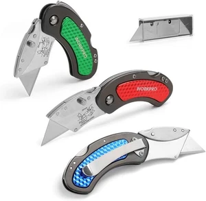 WORKPRO klappbares Allzweckmesser-Set, 3-teilig mit Schnellwechsel & 10 extra Klingen - Bild 1 von 5