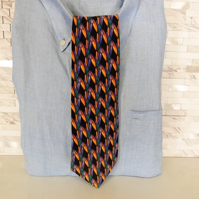 Mens Neck Tie COCKTAIL COLLECTION Margarita Multicolor Silk Party Neckwear USA - Image 1 of 4