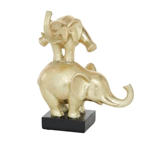 Deco 79 Polystone Elephant Handmade Decorative Sculpture Home Decor Statue, A... - Picture 1 of 8