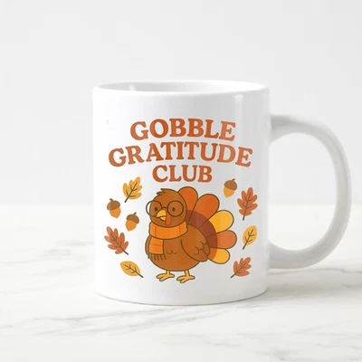 Thanksgiving Mug Gobble Gratitude Cute Autumn Coffee Cup Perfect Holiday Gift - Image 1 of 2