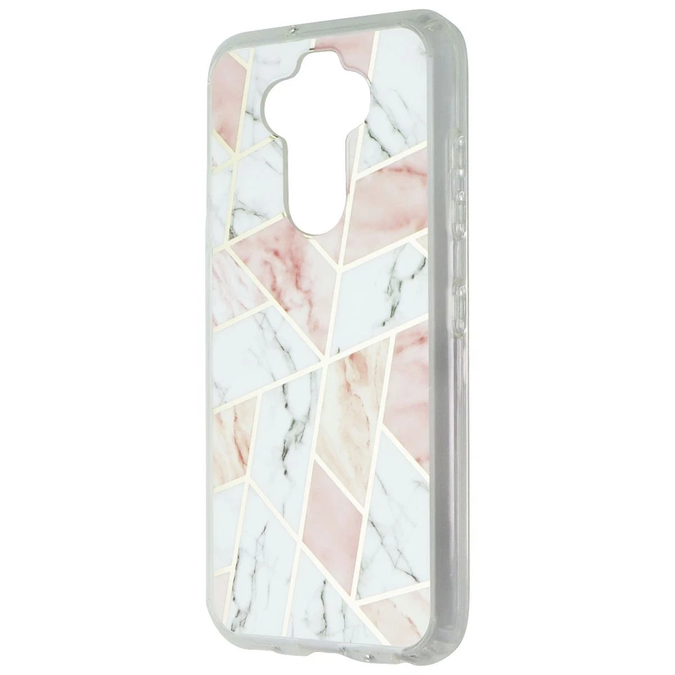 MyBat Premium Hybrid Case for LG K31 / Aristo 5 / Fortune 3 - White/Pink Marble - Image 1 of 3