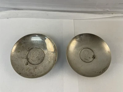 2x Moneda Rumana Vintage .800 Cuencos de Plata Plato 1946 25000 LEI 1946 100000 LEI Foto 1 de 4