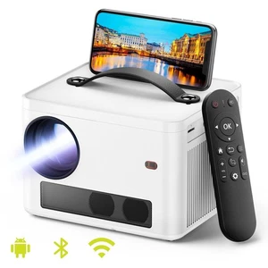 Native 1080P Smart Projector Android WiFi Bluetooth 4K Home Theater For iPhone - Picture 1 of 9