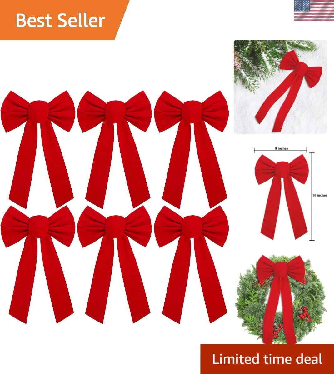 2024 Mini Lazo De Navidad Mini Lazo Rojo Dorado árbol De Navidad Adornos Colgant Para Fita