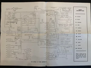 1968 - 1971 Jaguar 4.2 Litre 'E' Type Series 2 Original Wiring Diagram - Picture 1 of 2