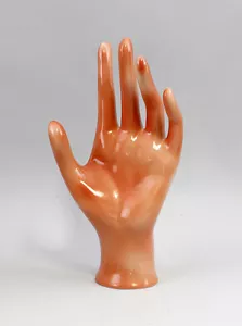 9942468 Porcelain Special Design Ring Stand Hand Red Wagner & Apel H23cm - Picture 1 of 1