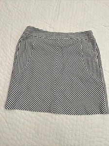 Sandro Seersucker Black & White Striped Mini Skirt Size 2 - Picture 1 of 6