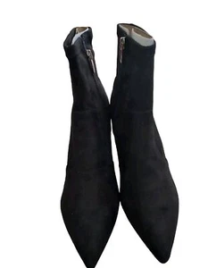 MARC FISHER Jerica Sock Boot Point Toe Stack Heel Faux Suede (Used Once ) - Picture 1 of 3
