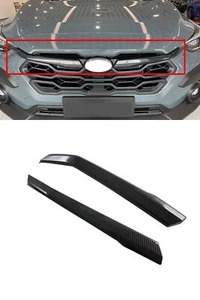 Carbon Fiber Front Grille Grill Cover Molding Trims For Subaru 2024-25 Crosstrek - Picture 1 of 11