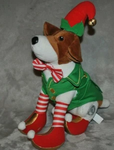 Disney Store London MC EDDY THE ELF PLUSH STUFFED 14" DOG SANTA PAWS - Picture 1 of 4