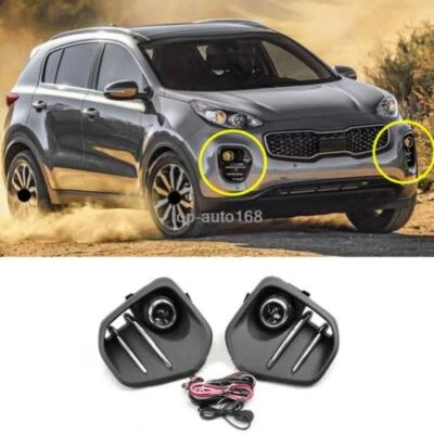 Halogen Front Fog Lamp W/ Wiring /Switch/ Bezel For Kia Sportage EX QL 2017-2019 Foto 1 de 4