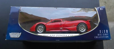 Coche modelo fundido a presión Pagani Zonda C12 rojo 1/18 de Motormax nuevo en caja Foto 1 de 2