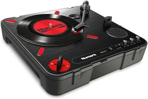 Numark scratch turntable with Built-In DJ Scratch Switch,Speaker PT01 From Japan - Afbeelding 1 van 5