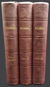 3 Volume Book Set WYOMING FROM TERRITORIAL DAYS TO THE PRESENT-Nice Complete Set - Picture 1 of 20
