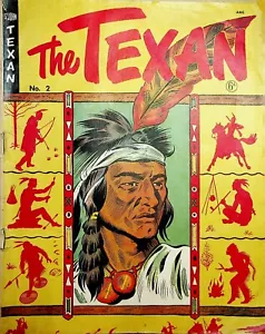 The Texan # 2 comic book UK EDITION ANC Pemberton's 1951 Matt Baker cover rare - Picture 1 of 7