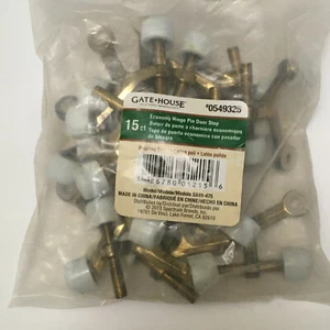 15 Count GATEHOUSE Latón pulido Oro Bisagra Pin Puerta Stop Ajustable - Imagen 1 de 2