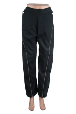 Issey Miyake Women Pants Straight Leg 2 Black Polyester - Image 1 of 2