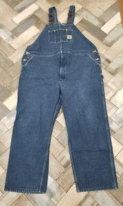 Salopette bavaglino Carhartt RO8 DNM blu denim taglia: 52x32 abbigliamento da lavoro - Foto 1 di 13