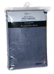 Mainstays Peva Vinyl Tablecloth - Navy Rectangle 60 x 102 - Picture 1 of 2