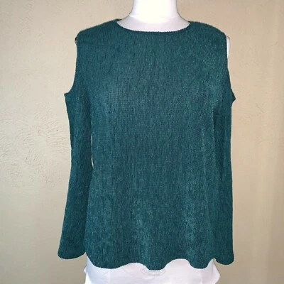 H&M Women's Cold Shoulder Long sleeve Teal Small  - Image 1 of 4