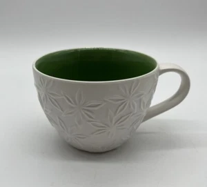 Tazza caffè Starbucks bianca tazza 12 once verde interno stella in rilievo - Foto 1 di 7