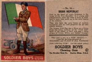 R142 Goudey, Soldier Boys, 1936, #14 Irish Republic, Ireland Flag (B) - Picture 1 of 1