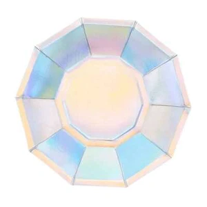 25 Iridescent 7" Salad Paper Plates Party Disposable Wedding Tableware - Picture 1 of 9