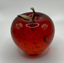 Dynasty Gallery Heirloom Collection Red Apple Paperweight With Metal Stem