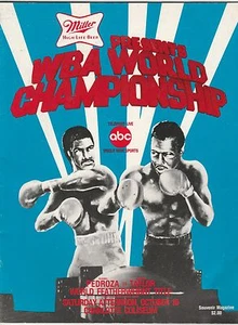 EUSEBIO PEDROZA vs BERNARD TAYLOR ONSITE BOXING PROGRAM OCTOBER 16, 1982 - Bild 1 von 4