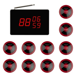 SINGCALL Wireless Calling System 1 Small Receiver, 10 Buttons for Cafe, Bar - Picture 1 of 10