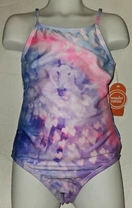Girls Wonder Nation 1 Piece Bathing Swim Suit Horse Pegasus Hearts Size XS 4-5 - Picture 1 of 7