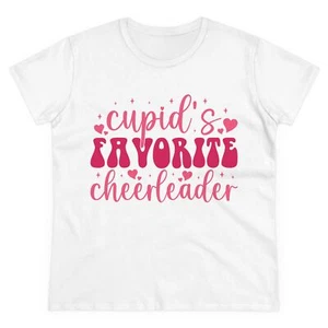 Valentine Day Cheerleader Allstar Cheer Women's Cotton Tee Cupid's Favorite - Picture 1 of 5