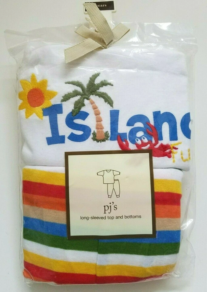 Baby Gap Girls Pajama Set Long Sleeved Top & Bottom Island Fun Size 4  - Image 1 of 1