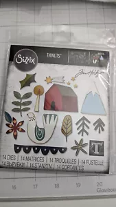 Sizzix Thinlits 14 stampi Tim Holtz Funky Nordic # 665576 nuovo e sigillato - Foto 1 di 2