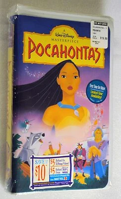 POCAHONTAS New VHS First Time On Video A Walt Disney Masterpiece With Stickers - Imagem 1 de 4