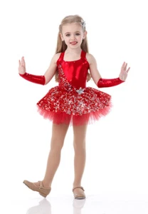 Swing On A Star RED Child Large Dance Costume Lollipop Jazz Tap Ballet Dress - Picture 1 of 9