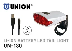 Bike USB Rear Light Front Headlight UN-130 Super Bright 2 LED Rechargeable - Picture 1 of 2