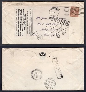 USA Oakland Ca 1939 Cover to HONG KONG 4th Class Rate 1½ Prexie, DLO, Durant Car - Picture 1 of 3