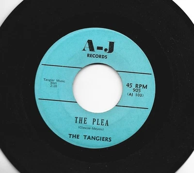 DOOWOP bw/ NORTHERN SOUL 45 -TANGIERS - THE PLEA / DOIN' THE WADDLE - HEAR - A-J - Image 1 of 2