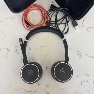 Jabra Evolve 75 Wireless Headset Noise Cancellation HSC040W W/ USB - Zdjęcie 1 z 4