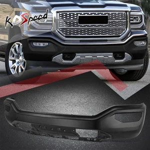 Black Front Bumper Face Bar w/Park Sensor Hole for GMC Sierra 1500 LTD 2016-2019 - Picture 1 of 6