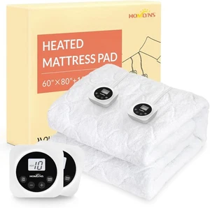 Almohadilla de colchón térmica eléctrica HOMLYNS LuxeHeat tamaño queen zonificado doble control - Imagen 1 de 8