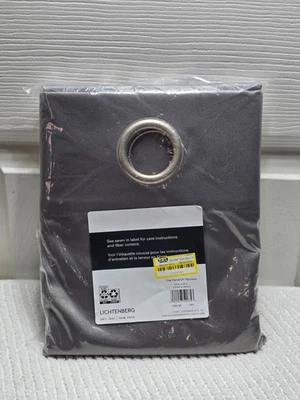 54"x54" Room Darkening Grommet Curtain Panel Polyester Drapery, Gray - Image 1 of 4